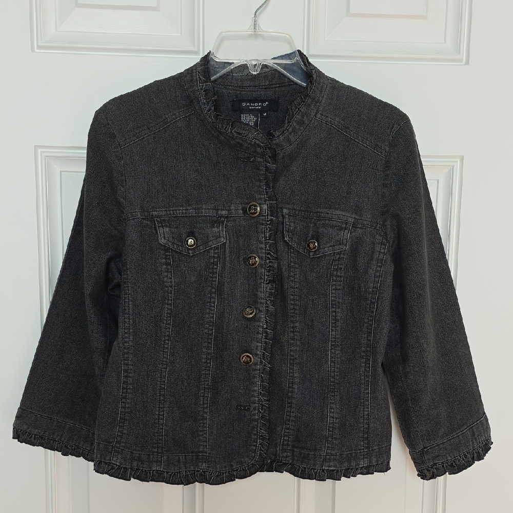 Sandro Black Jacket. Size Medium